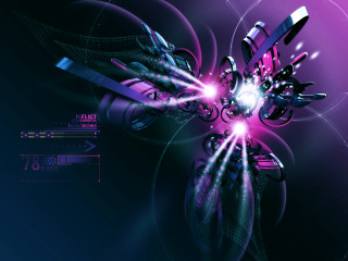 Futuristic object bright light purple - cinema 4 d free wallpaper