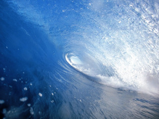 Breaking wave crashing ocean shoreline 2 - a wave free wallpaper for desktop
