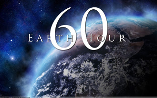 Earth hour white lettering dark - the earth free wallpaper