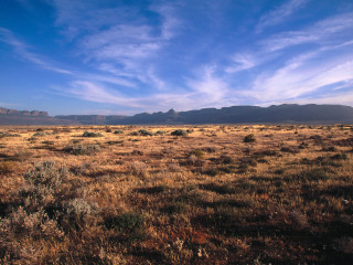 Field mountain blue sky clouds 4 - albert namatjira free wallpaper
