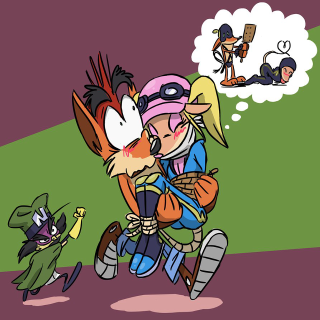 Cartoon character hugging another character 2 - cliff childs free wallpaper for tablet