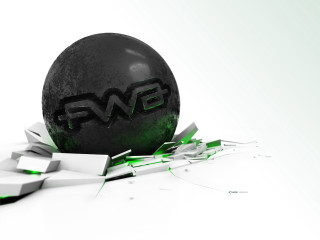 Black ball swf breaking white - funk art free wallpaper