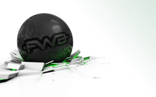 Black ball green letters broken - green letter free wallpaper