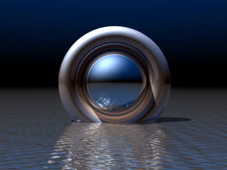 Circular object floating water night 4 - a circular object free wallpaper