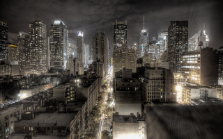 City night tall buildings lit 4 - the building free wallpaper for desktop