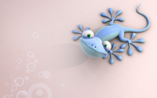 Blue gecko pink surface bubbles - a pink surface free wallpaper