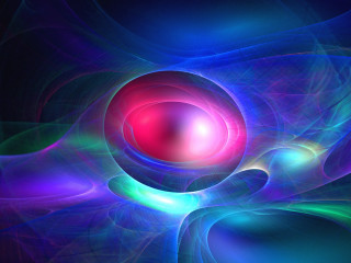 Colorful abstract background red ball 2 - a blue circle in the middle free wallpaper
