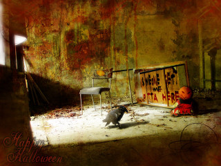 Bird standing room sign chair - grim free wallpaper for desktop