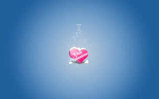 Pink heart message floating snow 2 - the air free wallpaper
