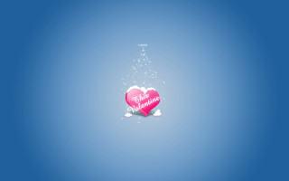 Pink heart message floating snow 3 - the air free wallpaper