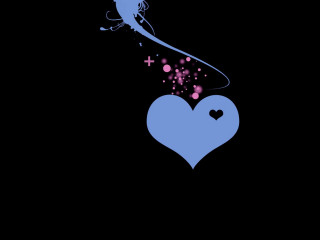 Heart fairy side top back - a fairy free wallpaper