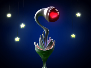 Red ball floating flower stars - alexander archipenko free wallpaper