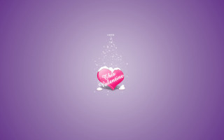 Pink heart message purple background 7 - a message free wallpaper