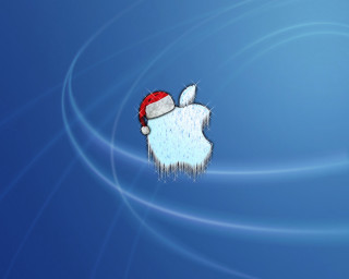 Apple santa hat computer screen - a santa hat free wallpaper