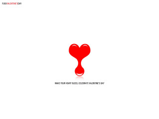 Red heart quote object image - single free wallpaper