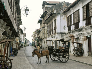 Horse carriage old city cobblestone - narrow free wallpaper