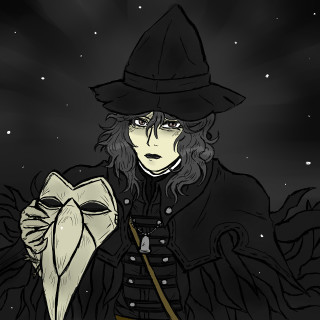 Person hat mask night sky - bloodborne free wallpaper for tablet