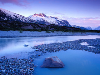 Mountain range river rocks foreground - carl critchlow free wallpaper for desktop