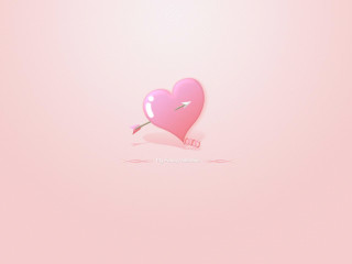 Pink heart arrow pink background 2 - a pink heart free wallpaper for desktop