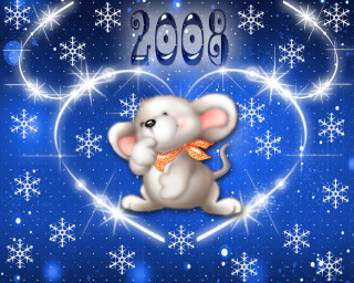 Mouse bow heart snowflakes background 3 - frances jetter free wallpaper
