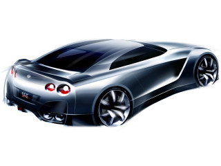Silver sports car drawing white - a drawing free wallpaper