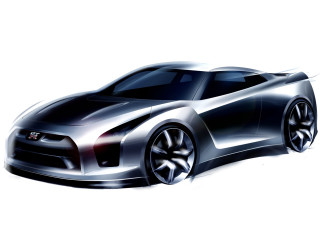 Silver sports car drawing style - a futuristic car free wallpaper