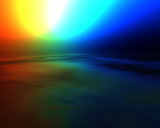 Rainbow colored background water reflection - cloud and a rainbow free wallpaper