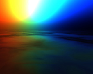 Rainbow background water reflection sky - chromatic aberration free wallpaper