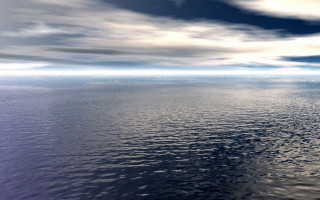 Large body water sky clouds 3 - a large body of water free wallpaper