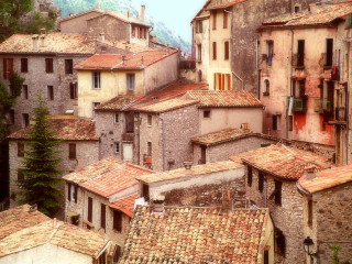 City old buildings clock tower - a view of a city free wallpaper