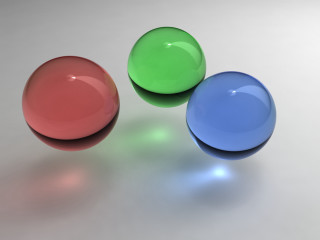 Three balls white surface light - a light reflection free wallpaper