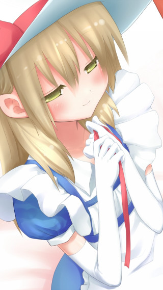 Kawaii alice prin blonde umbrella - a red umbrella free wallpaper for mobile