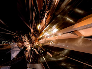 Large abstract picture lights center - liminal free wallpaper