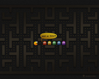 Maze pacman game faces image - 2 d game art free wallpaper
