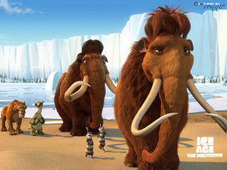 Ice age mammoths desert icebergs - a desert landscape free wallpaper