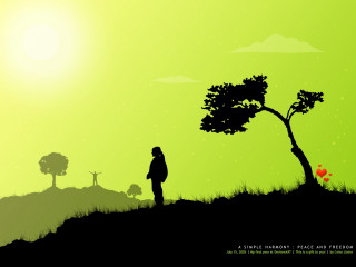 Person hill tree heart sky - anton fadeev free wallpaper for desktop