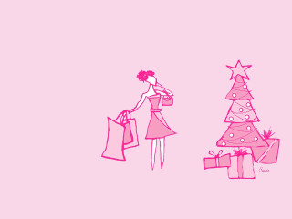 Woman shopping bag christmas tree - behance hd free wallpaper