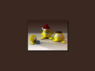 Cartoon characters sitting brown background 5 - top of them free wallpaper
