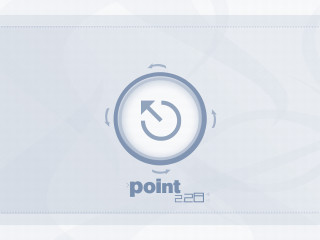 White blue logo circular arrow - epsylon point free wallpaper for desktop