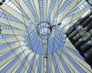 Tall building skylight roof view 2 - free architecture wallpaper for desktop