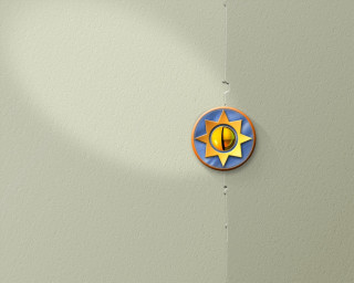 Clock sun star shadow wall 2 - corneille free wallpaper