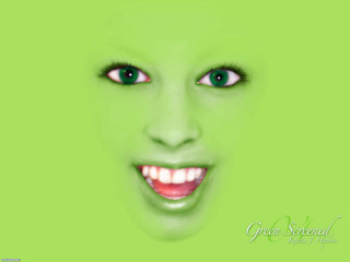 Green woman creepy smile green - a creepy smile free wallpaper