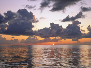 Sunset ocean clouds boat sky 2 - fitz henry lane free wallpaper