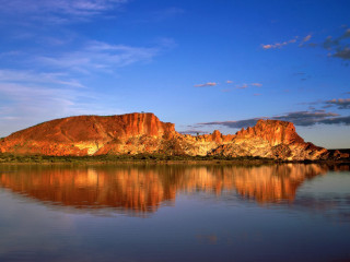 Mountain lake sky clouds rocks 3 - a lake in front free wallpaper for desktop