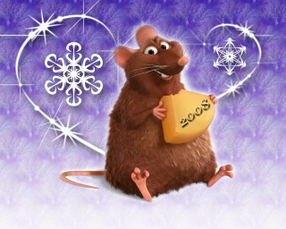 Rat holding box snowflake background 2 - sots art free wallpaper for desktop