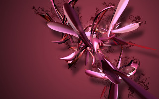 Pink ribbons circle purple background 3 - elizabeth murray free wallpaper
