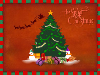 Christmas tree presents santa claus - a santa clause free wallpaper