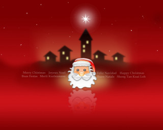 Christmas card santa claus red - a christmas card free wallpaper