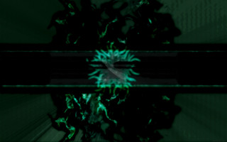 Green flower abstract neoplasticism glowing - arcane free wallpaper for desktop