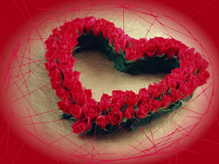 Heart red roses background romantic - red rose free wallpaper